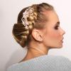 Uonlytech 2pcs Hair Combs Rhinestones for Bride and Bridesmaids Elegant Floral Design Wedding Accessories Easy to Wear Hair Clips for Special Occasions view 4