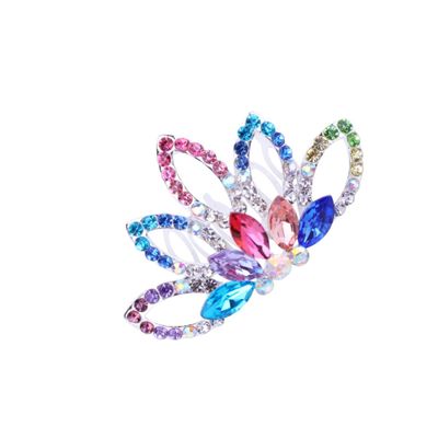Beaupretty 1pc Colorful Rhinestone Crown Hair Comb for Bridal Weddings Handmade Insert Comb Headdress for Women Decorative Accessory for Special Occasions Unique Updo Half-up Hairstyles