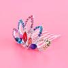 Beaupretty 1pc Colorful Rhinestone Crown Hair Comb for Bridal Weddings Handmade Insert Comb Headdress for Women Decorative Accessory for Special Occasions Unique Updo Half-up Hairstyles view 2