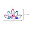 Beaupretty 1pc Colorful Rhinestone Crown Hair Comb for Bridal Weddings Handmade Insert Comb Headdress for Women Decorative Accessory for Special Occasions Unique Updo Half-up Hairstyles view 3