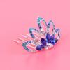 Beaupretty 1pc Colorful Rhinestone Crown Hair Comb for Weddings Bridal Parties and Special Occasions Elegant Handmade Headpiece for Women - view 3