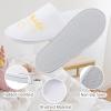 Hercicy Wedding Bridesmaid Slippers Set of 7 Bride Disposable Hotel Bridal Shower Spa Slippers for Gifts Party Decoration view 3