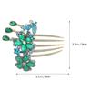 Uonlytech 1pc Retro Rhinestone Flower Hair Insert Comb Elegant Headwear for Weddings Parties and Banquets Beautiful Floral Hair Accessory for Women and Girls for Styling and Photo Props view 2