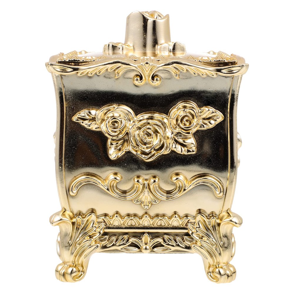 FOMIYES Floral Embossed Cotton Pad Box Makeup Sponge Storage Case Jewelry Box for Girls Small