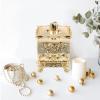 FOMIYES Floral Embossed Cotton Pad Box Makeup Sponge Storage Case Jewelry Box for Girls Small view 3