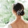 Beaupretty Flower Design Rhinestone Hair Comb Artificial for Brides Elegant Headdress for Weddings Parties Engagements and Special Occasions view 2