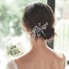 Beaupretty Flower Design Rhinestone Hair Comb Artificial for Brides Elegant Headdress for Weddings Parties Engagements and Special Occasions view 3