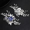 Beaupretty Flower Design Rhinestone Hair Comb Artificial for Brides Elegant Headdress for Weddings Parties Engagements and Special Occasions view 4