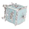 FOMIYES Cotton Swabs Dispenser and Embossed Cotton Pad Storage Box Elegant Flower Design Dust Organizer for Makeup and Accessories for Dressing Table and Desk view 1