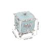 FOMIYES Cotton Swabs Dispenser and Embossed Cotton Pad Storage Box Elegant Flower Design Dust Organizer for Makeup and Accessories for Dressing Table and Desk view 2