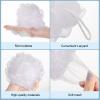 CHENGU 50 Pack Loofah Sponge Bath Sponge Shower Loofah Mesh Shower Ball Bath Pouf Wash Body Puff for Women Men, 30 g(White,Classic) view 3