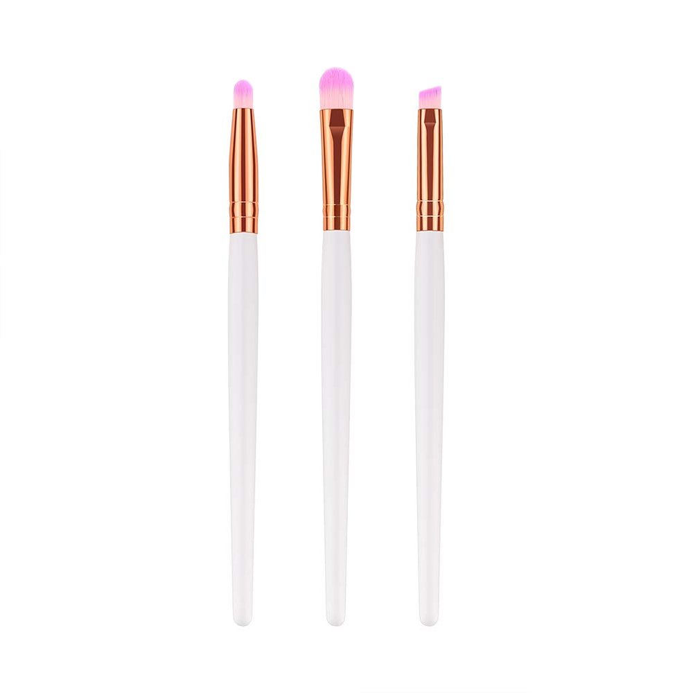 3pcs Wooden Handle Nylon Bristles Makeup Brush Cosmetics Powder Blush Brush Kit for Woman (T- 03-005) for Women and Girls