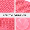 Beavorty 1pc Butterfly Shape Makeup Brush Cleaning Pad Suction Cups Silicone Scrubber for Easy Cleaning for Home Salon Use Flexible Portable Design Tool view 3