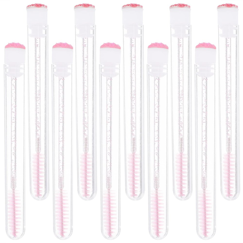 Beavorty 10pcs Colorful Rhinestone Eyelash Brush Tube Eyelash Applicators for Home Beauty Lightweight and Safe Decorative Design