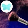 Beavorty 1pc Butterfly Shape Makeup Brush Cleaning Mat Silicone Scrubber Tool for Deep Cleaning Brushes Portable Design Suction Cup Green for Easy Use view 3