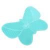 Beavorty 1pc Butterfly Shape Makeup Brush Cleaning Mat Silicone Scrubber Tool for Deep Cleaning Brushes Portable Design Suction Cup Green for Easy Use view 4