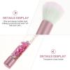 Beavorty Portable Yellow Crystal Makeup Brush Set Cosmetic Kit Transparent Handles for Liquid Powder Application Lightweight for for Makeup view 2