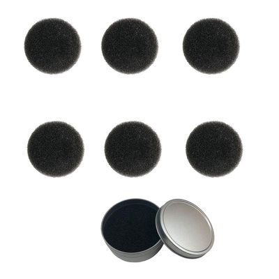 1 Set 7pcs Makeup Brush Cleaning Sponge Quick Dry Cleaning Box Makeup Cleaner Supplies (1pc Single Layer Set+ 6pcs Replacement Cotton) for Women and Girls