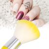 Beavorty 2pcs Nail Dust Brushes Multifunctional Makeup Brush Cleaner for Nails Green Yellow Colors for Manicure Easy to Carry Suitable for Professional Personal Use view 3