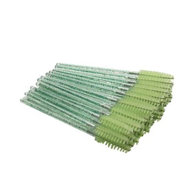 Beavorty 100pcs Disposable Eyelash Brushes Crystal Rods for Makeup Application for Eyelash Extensions and Separation Green Wands for Professional and Home Use