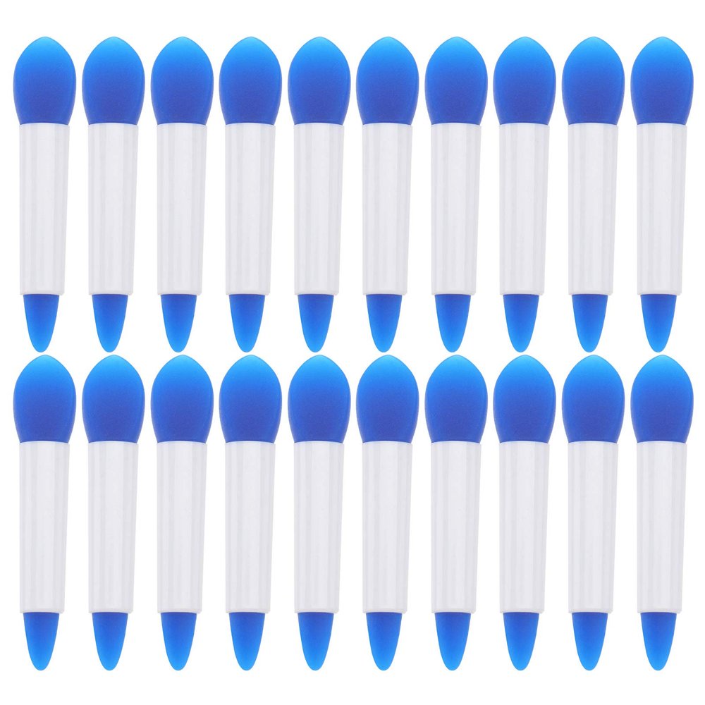 Beavorty 1set Double-ended Silicone Lip Mask Brushes for Even Lip Application Easy to Clean Makeup Tool for Home and Salon Use Silicone White Handle