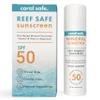 Reef Safe Sunscreen SPF 50 Facestick - Biodegradable, Hawaii & Mexico Approve, Zinc, Vitamin E, Oxybenzone & Octinoxate Free, Water Resistant, Natural Ingredients, Made in USA by Coral Safe view 1