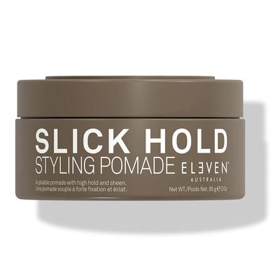 ELEVEN AUSTRALIA Slick Hold Hair Styling Pomade for Men & Women - Strong Hold Gel Pomade, High Shine Finish for Wet Look, Retains Natural Moisture, Water Based, Smooths Flyaways, Paraben Free - 3 oz