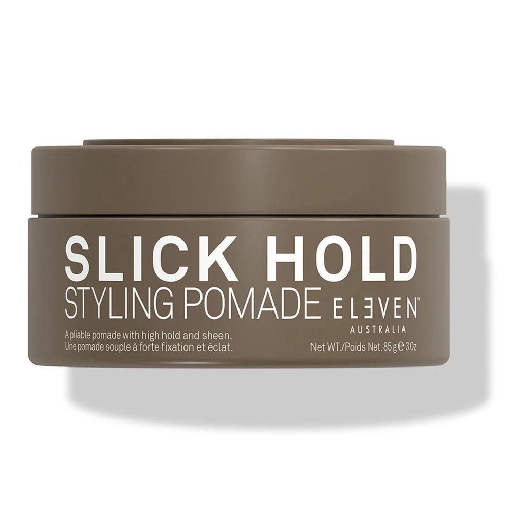 ELEVEN AUSTRALIA Slick Hold Hair Styling Pomade for Men & Women - Strong Hold Gel Pomade, High Shine Finish for Wet Look, Retains Natural Moisture, Water Based, Smooths Flyaways, Paraben Free - 3 oz