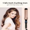 1 3/4 Inch Extra Long Barrel Curling Iron, 1.75 Large Barrel for Long Hair Ceramic Tourmaline view 2