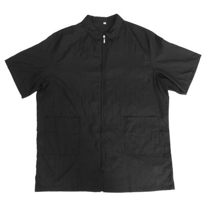 Lurrose Hair Dye Clothes Hair Treatment Short Sleeve Work T Shirts Clothes Simple Hair Treatment Shirts for Barber Shop Man Woman Use Black XL