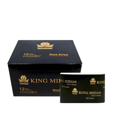 King Midas EmpireNeck Professional Stretch Paper Bands - 12 Pack Disposable Hair Cutting and Styling Accessories for Salons and Barbers