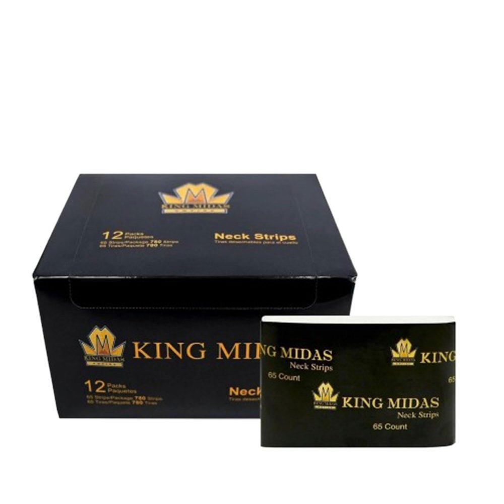 King Midas EmpireNeck Professional Stretch Paper Bands - 12 Pack Disposable Hair Cutting and Styling Accessories for Salons and Barbers