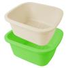 Foot Soaking Bath Basin, Large Size Feet Massager Tub, At Home Spa Pedicure Treatment, 2 Pack Green&White view 1