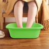 Foot Soaking Bath Basin, Large Size Feet Massager Tub, At Home Spa Pedicure Treatment, 2 Pack Green&White view 2