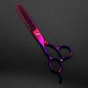 Professional Hair Cutting Shears, 6inch professional japan 440c purple Left handed hair scissors cutting barber haircut thinning shears hairdressing scissors (Color : Cutting) view 2