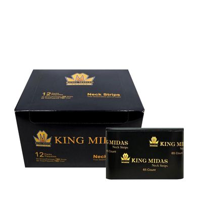 King Midas EmpireNeck Strips - 12 Pack Professional Stretch Paper Bands for Barber Salon Haircutting and Styling - Black