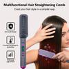 ZLDGYG Hair Straightener Brush Hair Straightener Comb Anti-Scald Hair Straightening Brush Fast Heating Ceramic (Color : Gray, Size : One Size) view 2