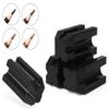 XIAOYU 4-in-1 Plastic Duckbill Shape Eyebrow Pencil Shaper for Lip Liner Eyebrow & Eyeliner Pencils, Pack of 4, Black view 2