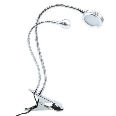 Clip on Desk Lamp - LED Work Lamp with Clamp & Flexible Gooseneck, USB Clamp Light with for Reading Makeup Tattoo