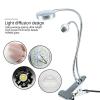 Clip on Desk Lamp - LED Work Lamp with Clamp & Flexible Gooseneck, USB Clamp Light with for Reading Makeup Tattoo view 2