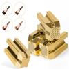 XIAOYU 4-in-1 Plastic Duckbill Shape Eyebrow Pencil Shaper for Lip Liner Eyebrow & Eyeliner Pencils, Pack of 4, Gold view 2