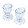 WHOLELIFEOBJECTS Glass Eye Wash Cup with Engineering Design to Fit Eyes for Effective Eye Cleansing - Eye Shaped Rim, Snug Fit Set of 2 (Transparent) view 2