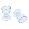 WHOLELIFEOBJECTS Glass Eye Wash Cup with Engineering Design to Fit Eyes for Effective Eye Cleansing - Eye Shaped Rim, Snug Fit Set of 2 (Transparent) view 3