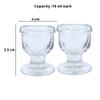 WHOLELIFEOBJECTS Glass Eye Wash Cup with Engineering Design to Fit Eyes for Effective Eye Cleansing - Eye Shaped Rim, Snug Fit Set of 2 (Transparent) view 4
