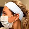 RONGXI Button Hair bands Facemask Holder Wearing a Mask Headband Fabric Protect Your Ears With Headbands Non Slip for Women White One Size view 2