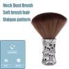 Barber Brush Neck Duster, Hair Shaving Brush Soft Nylon Broken Hair Shave Brush with Wooden Handle for Men view 3