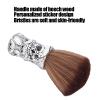 Barber Brush Neck Duster, Hair Shaving Brush Soft Nylon Broken Hair Shave Brush with Wooden Handle for Men view 4