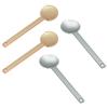 4Pcs Round Metal Cosmetic Spoon Spatulas Makeup Spatula Eye Cream Spoon Beauty Scoop Mini Spoon Makeup Beauty Spoons Mini Cosmetic Skincare Spatula for Home Salon, Golden, Silver view 1