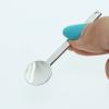 4Pcs Round Metal Cosmetic Spoon Spatulas Makeup Spatula Eye Cream Spoon Beauty Scoop Mini Spoon Makeup Beauty Spoons Mini Cosmetic Skincare Spatula for Home Salon, Golden, Silver view 4