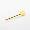 3Pcs Round Metal Cosmetic Spoon Spatulas Makeup Spatula Eye Cream Spoon Beauty Scoop Mini Spoon Makeup Beauty Spoons Mini Cosmetic Skincare Spatula for Home Salon, Gold, Silver, Rose-Gold view 4